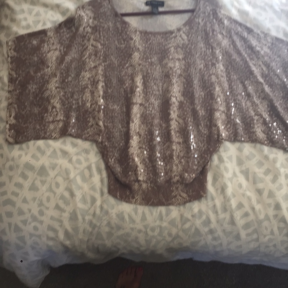 Batwing snake skin printed sweater